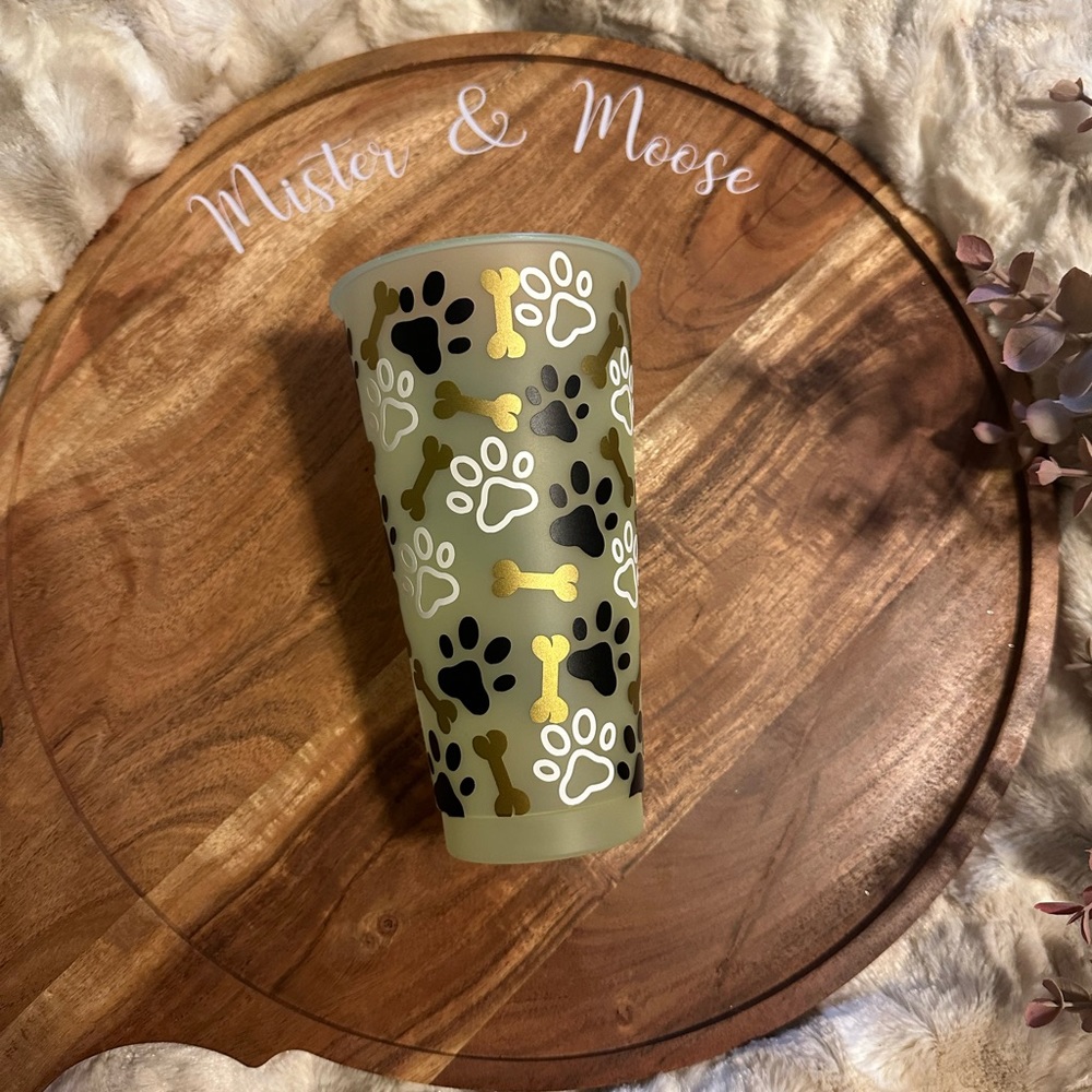 Dog print 24oz coffee cup